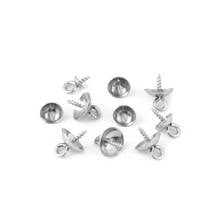 20pcs 4/5 /6 /8 mm Stainless Steel Cup Pearl Screw Eye Pin Bail Peg Pendants Connector for Jewelry Making 2024 - buy cheap