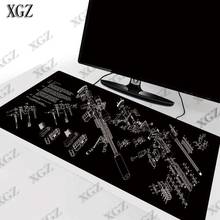 XGZ Gun Parts Large Washable Mouse Pad Gamer Gaming Keyboard MousePad Lock Edge Rubber Laptop Mat  Table  for CSGO DOTA 2024 - buy cheap