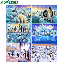 AZQSD Full Kits Diamond Embroidery Penguin Mosaic Picture Of Rhinestones Diamond Art Painting Animals Needlework Home Decor 2024 - buy cheap