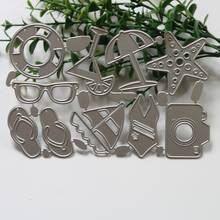 Troqueles de corte de Metal para cámara de fútbol y estrella de mar, accesorio decorativo para álbum de recortes, tarjetas de papel en relieve, manualidades, para playa 2024 - compra barato