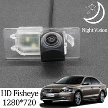 Owtosin-cámara de visión trasera para coche, accesorio de aparcamiento inverso, ojo de pez, HD 1280x720, para Volkswagen Passat NMS 2012, 2013, 2014, 2015 2024 - compra barato