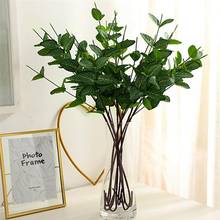 Green Artificial Leaves Wedding Home Decoration Rose Leaves DIY Cut And Paste Craft False Flowers Artificial Plants 2024 - buy cheap