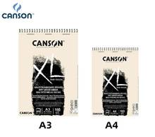Cuaderno de bocetos francés CANSON Serie XL, gris mate, blanco natural, papel de pintura al óleo en pastel, 160g, 40 páginas, A3, A4, libros de bocetos para drawin 2024 - compra barato