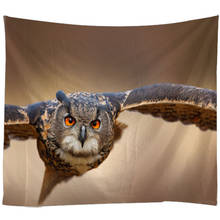 A Bird Of Minerva Creative 3D Painting Animal Photographs Owl Tapestry Wall Hanging Bed Spread Beach Towel Table Cloth Yoga Mat 2024 - buy cheap