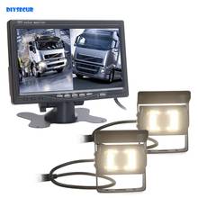 DIYSECUR-Monitor LED de visión nocturna para coche, sistema de cámara de visión trasera CCD, pantalla LCD dividida de 7 pulgadas, DC12V-24V, para autobús, casa, barco, camión 2024 - compra barato