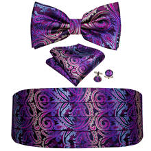 Purple Paisley For Men Bow Tie Silk Floral Bowtie Cummerbund Set Pocket Square Cufflink Formal For Tuxedo Suit Barry.WangYY-1003 2024 - buy cheap
