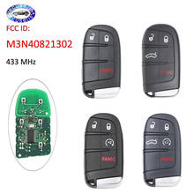 2 + 1/3 + 1/4 + 1 botão inteligente controle remoto chave fob 433mhz para fiat 500 500l 500x para jeep compasso renegade fcc id: m3N-40821302 2024 - compre barato