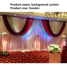 10ft*30ft (3m*6m)wedding Backdrop Curtain Wedding Drapes Backdrop With Sequin Swag For Event Party Banquet Stage Background 2024 - buy cheap