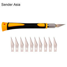 11pcs SK5 Blades Wood Carving Tools Fruit Food Craft Sculpture Engraving Knife with 1pc Non-Slip Carving Handle 2024 - buy cheap