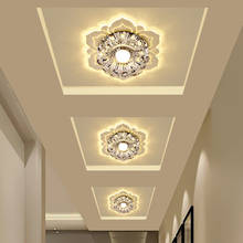 Luzes de led modernas para corredor, holofote de cristal em forma de flor, embutido, teto criativo, corredor, sala de estar, quarto 2024 - compre barato