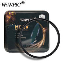 WOWPIC-filtro UV MC de 49, 52, 55, 58mm, 62, 67, 72, 77, 82mm, superfino, verde, mutilante, 16 capas, Protector de lente para cámara Canon y Nikon 2024 - compra barato