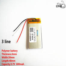 5pcs/lot 3 line Good Qulity 3.7V,600mAH,403048 Polymer lithium ion / Li-ion battery for TOY,POWER BANK,GPS,mp3,mp4 2024 - buy cheap