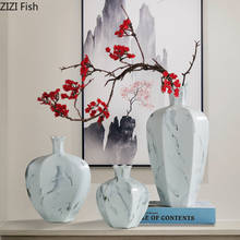 Classical Ink Painting Ceramic Vase Pomegranate Flower Arrangement Living Room Decoration Flowers Vases Vintage Home Decor 2024 - buy cheap