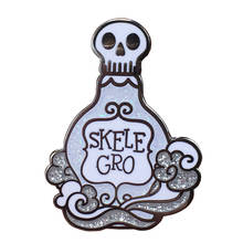 Skele-Gro Bottle Badge Gothic Potion Enamel Pin Skull Could Brooch Jewelry 2024 - buy cheap