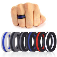 Гибкие простые трехслойные кольца на палец, уличные резиновые кольца, силиконовое кольцо для мужчин и женщин, простые универсальные обручальные мужские кольца 2024 - купить недорого