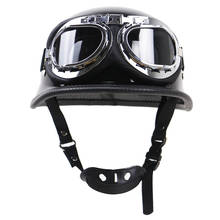 Vintage DOT Approved Motorcycle Helmet German ABS Casco Moto Open Face Retro Half Helmet Chopper Biker Pilot Free Goggles Gift 2024 - buy cheap