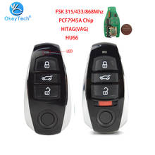 OkeyTech-mando a distancia inteligente para coche, llave con Chip PCF7945A, 2010 Mhz, 2014 Mhz, 315Mhz, 433 botones, para VW, Volkswagen, Touareg, 868-3/4, HitagCVGA 2024 - compra barato