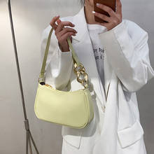 Thick Chain Design Ladies Handbags Cute Small PU Leather Underarm Bags for Women 2021 Simple Luxury Shoulder Bag Travel Tote Bag 2024 - buy cheap