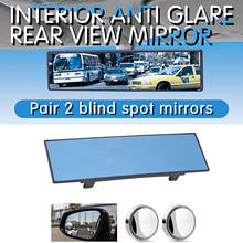 Espejo retrovisor Interior de coche, accesorios de espejo de Campo Amplio panorámico, curvo, antirreflejo 2024 - compra barato
