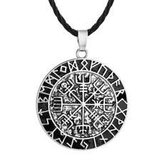 Guidepost brújula collar talismán vikingo Elder Futhark colgante Valknut amuleto pagano Vegvisir escandinavo nórdico regalo 2024 - compra barato