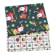 Саржевая ткань с рождественским рисунком снеговика для младенцев, ткань для шитья и детского постельного белья, ткань для рукоделия 2024 - купить недорого