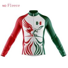 NEW Mexico team men cycling jersey long sleeve Winter Fleece&no Fleece cycling clothing Mountain Racing Bicycle Clothing Maillot 2024 - buy cheap