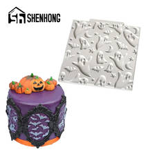 SHENHONG Halloween Ghost Paste Sugar Craft Cake Silicone Mold Chocolate Candy Clay Moulds Cupcake Fondant Border Decorating Tool 2024 - buy cheap