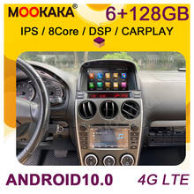 Android 10,0 6 + 128G автомобиля GPS навигации для Mazda 6 авто радио стерео радио мультимедиа плеер лента бесплатная доставка видеорегистратор головное устройство DSP Carplay 2024 - купить недорого
