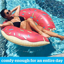 Summer Adult Kid Inflatable Donut Swimming Ring Pool Float Mattress Swimming Pool Thickened PVC Summer Floating Ring Seat Toys 2024 - buy cheap