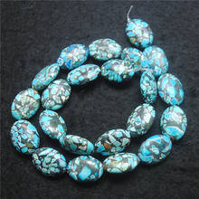 22 peças pedra semipreciosa natural azul-natural turquesa-tamanho 13x18mm acessórios para miçangas com frete grátis 2024 - compre barato
