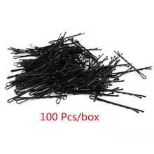 100 pçs/lote pequeno grampo de cabelo hairpin coreano versão do mais recente fio preto palavra pasta um contendo hairpin grampos de cabelo 2024 - compre barato