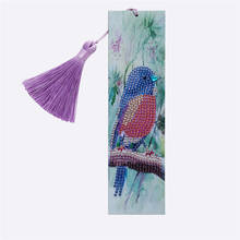 DIY 5d Bird Diamond Painting Leather Bookmarks Bookmarks Special Shaped Diamond Book Marks Book Marks Diamond Embroidery 2024 - buy cheap