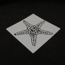 13*13 starfish Plastic Layering Stencils for DIY Scrapbooking/photo album Decorative Embossing DIY Paper Cards Crafts 2024 - buy cheap