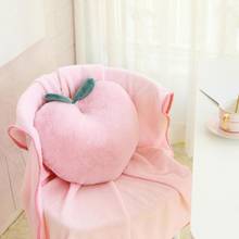 INS hot Rabbit Fur Pink Peach Pillow super Soft Blanket 2-in-1creative pillow home decor nap high quality birthday gift for kids 2024 - buy cheap