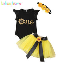 3Piece Summer Newborn Baby Clothes Cute Flower Sleeveless Letter Vest T-shirt+Lace Skirt+Headband Toddler Girl Clothing Set 1938 2024 - buy cheap