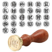 Sealing Wax Classic Initial Wax Seal Stamp Alphabet Letter J Retro Wood Scrapbooking Stamp DIY Post Decorative 2024 - buy cheap