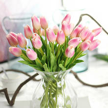 1 шт. тюльпан искусственный цветок Настоящее прикосновение искусственные тюльпаны букет поддельные цветы для украшения дома, подарок на свадьбу, декоративные цветы DIY Декор 2024 - купить недорого