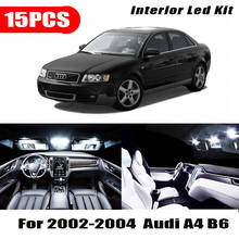 Bombillas LED para Interior de coche, Kit de bombillas Canbus para 2002 2003 2004 Audi A4 B6 brillante 6000K, lámpara de placa de matrícula para puerta de lectura de mapa 2024 - compra barato