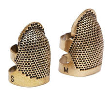 1PC Retro Handworking Sewing Thimble Finger Protector Adjustable Thimble Sewing Tools Accessories DIY Brass Metal Household Thim 2024 - buy cheap