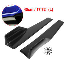 Side Skirts Fits Universal Vehicles Black 450mm Exterior Side Bottom Line Extensions Splitter Lip Car Diffusers(Gloss Black) 2024 - buy cheap