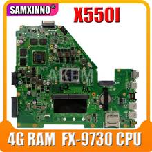 Tarjeta gráfica X550IK de 4GB + DDR4-4G de RAM cpu FX-9730 para Asus X550I X550IK X550IU Notebook placa base 2024 - compra barato
