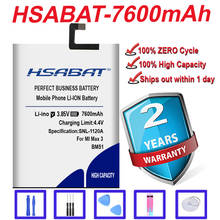 Original HSABAT 7600mAh BM51 Battery for Xiaomi Mi Max3 Max 3 High Quality Cell Phone Batterie 2024 - buy cheap