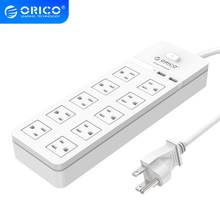 ORICO SPT US Plug Surge Protection Power Socket with USB Power Strip 10 AC and 2 USB for Home and Office 2024 - buy cheap