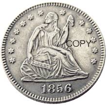 USA 1856 1856-O 1856-S Seated Liberty Quarter Dollars Different Mint  Silver Plated 25 Cents Copy Coin 2024 - buy cheap