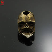 1PCS EDC Keychain Paracord brass Knife Beads DIY Creative Personality Poker Skull 2024 - buy cheap