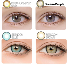 Большая распродажа 1 пара HIDROCOR серия большие глаза милые контакты ежегодно цветные контактные линзы сумасшедшие линзы для глаз мягкие линзы 4 цвета 2022 - купить недорого