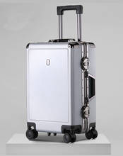 20"24" inch spinner aluminum frame travel suitcase luxury brand trolley case cabin luggage on wheels 2024 - buy cheap