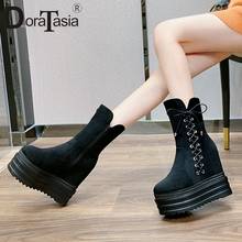 Botas femininas plataforma alta, sapatos de salto alto da moda com fundo grosso da moda para mulheres 2021 2024 - compre barato