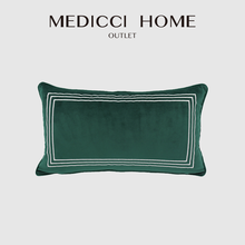 Medicci-funda de almohada Lumbar para el hogar, cojín decorativo de estilo campestre moderno para dormitorio y sala de estar, color verde esmeralda 2024 - compra barato