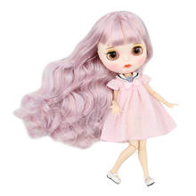 ICY DBS Blyth Doll white skin joint body New matte face pink and purple mixed color curls hair DIY sd gift toy 2024 - buy cheap